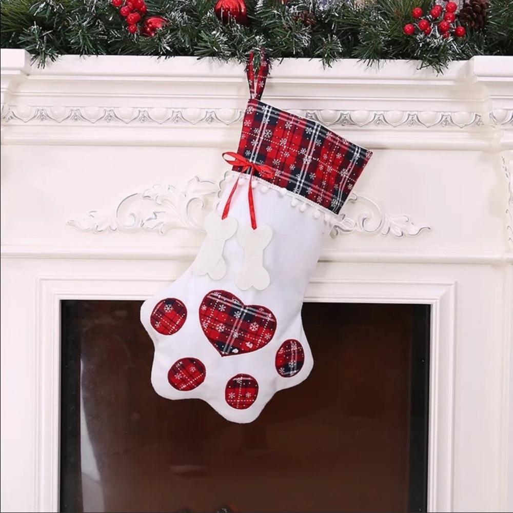 Pet paw holiday stockings- New item